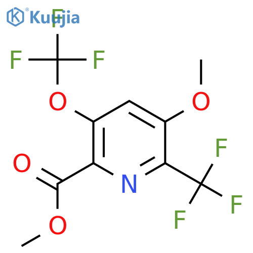 Methyl 3-methoxy-5-(trifluoromethoxy)-2-(trifluoromethyl)pyridine-6-carboxylate structure