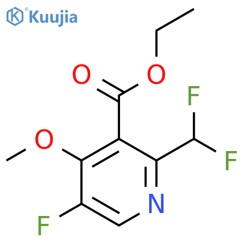 Ethyl 2-(difluoromethyl)-5-fluoro-4-methoxypyridine-3-carboxylate structure