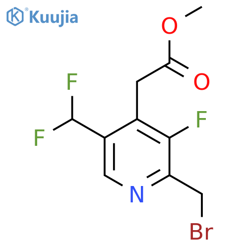 Methyl 2-(bromomethyl)-5-(difluoromethyl)-3-fluoropyridine-4-acetate structure