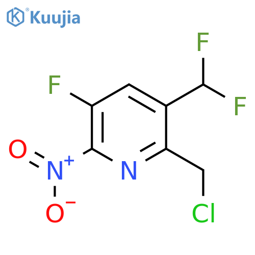 2-(Chloromethyl)-3-(difluoromethyl)-5-fluoro-6-nitropyridine structure