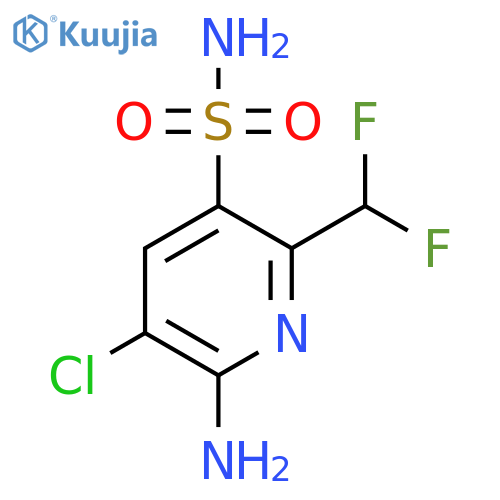 2-Amino-3-chloro-6-(difluoromethyl)pyridine-5-sulfonamide structure