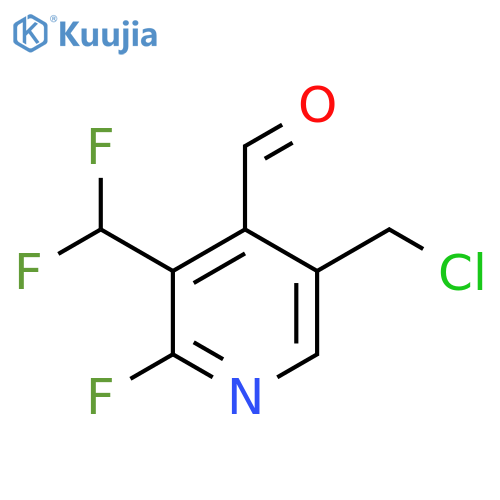 5-(Chloromethyl)-3-(difluoromethyl)-2-fluoropyridine-4-carboxaldehyde structure