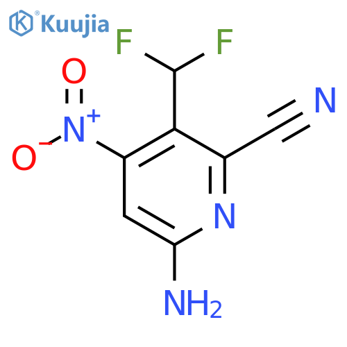 6-Amino-2-cyano-3-(difluoromethyl)-4-nitropyridine structure