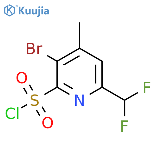 3-Bromo-6-(difluoromethyl)-4-methylpyridine-2-sulfonyl chloride structure