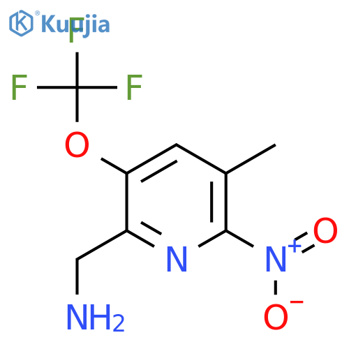 2-(Aminomethyl)-5-methyl-6-nitro-3-(trifluoromethoxy)pyridine structure