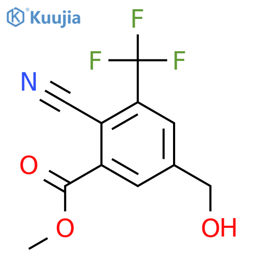 Methyl 2-cyano-5-hydroxymethyl-3-(trifluoromethyl)benzoate structure