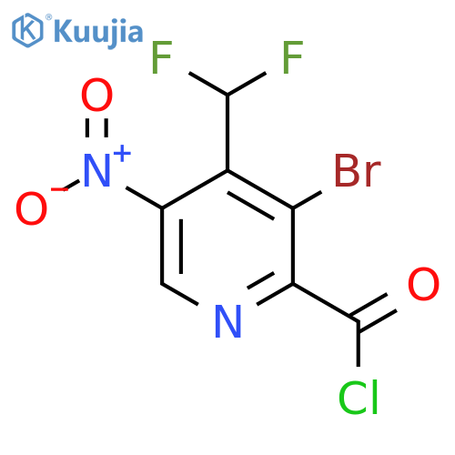 3-Bromo-4-(difluoromethyl)-5-nitropyridine-2-carbonyl chloride structure