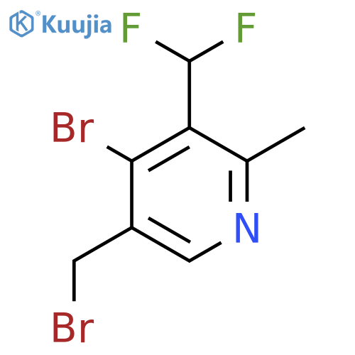 4-Bromo-5-(bromomethyl)-3-(difluoromethyl)-2-methylpyridine structure