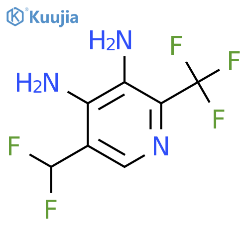 3,4-Diamino-5-(difluoromethyl)-2-(trifluoromethyl)pyridine structure