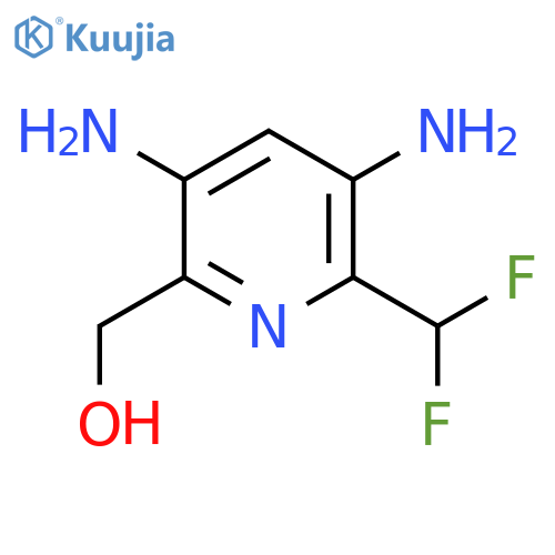 3,5-Diamino-2-(difluoromethyl)pyridine-6-methanol structure