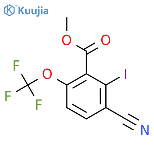Methyl 3-cyano-2-iodo-6-(trifluoromethoxy)benzoate structure