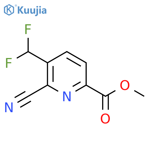 Methyl 6-cyano-5-(difluoromethyl)picolinate structure