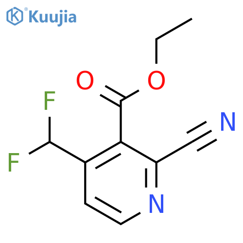 Ethyl 2-cyano-4-(difluoromethyl)nicotinate structure