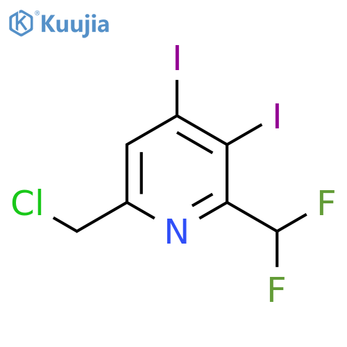 6-(Chloromethyl)-2-(difluoromethyl)-3,4-diiodopyridine structure