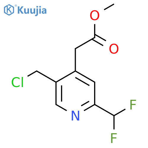 Methyl 5-(chloromethyl)-2-(difluoromethyl)pyridine-4-acetate structure