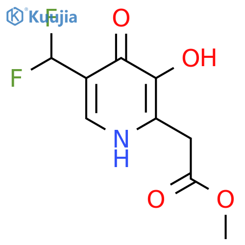 Methyl 5-(difluoromethyl)-3,4-dihydroxypyridine-2-acetate structure