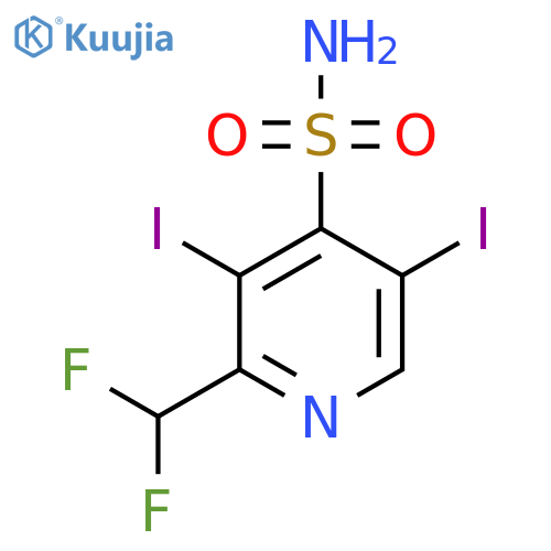 2-(Difluoromethyl)-3,5-diiodopyridine-4-sulfonamide structure