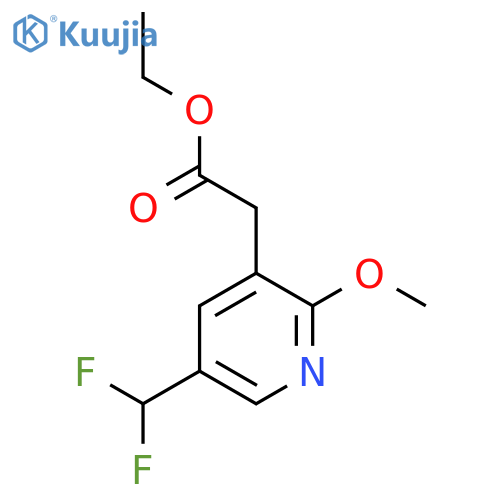 Ethyl 5-(difluoromethyl)-2-methoxypyridine-3-acetate structure