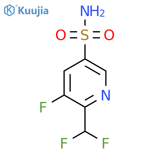 2-(Difluoromethyl)-3-fluoropyridine-5-sulfonamide structure