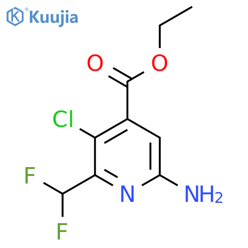 Ethyl 6-amino-3-chloro-2-(difluoromethyl)pyridine-4-carboxylate structure