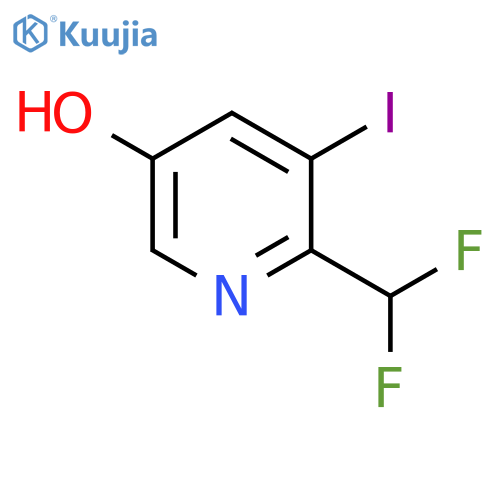 2-(Difluoromethyl)-3-iodo-5-hydroxypyridine structure