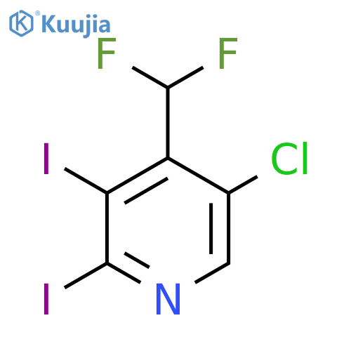 5-Chloro-4-(difluoromethyl)-2,3-diiodopyridine structure