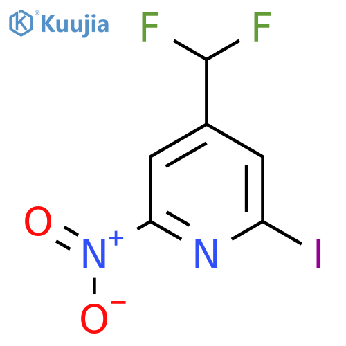 4-(Difluoromethyl)-2-iodo-6-nitropyridine structure