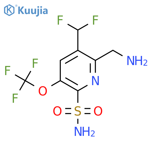 2-(Aminomethyl)-3-(difluoromethyl)-5-(trifluoromethoxy)pyridine-6-sulfonamide structure