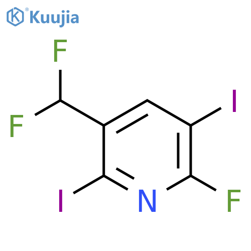 3-(Difluoromethyl)-2,5-diiodo-6-fluoropyridine structure
