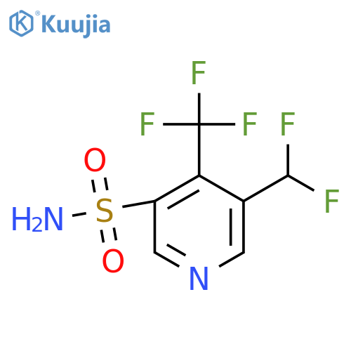 3-(Difluoromethyl)-4-(trifluoromethyl)pyridine-5-sulfonamide structure