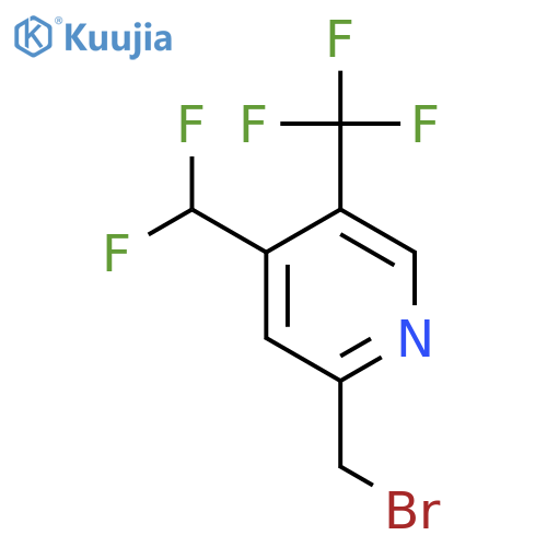 2-(Bromomethyl)-4-(difluoromethyl)-5-(trifluoromethyl)pyridine structure