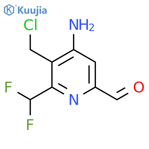 4-Amino-3-(chloromethyl)-2-(difluoromethyl)pyridine-6-carboxaldehyde structure