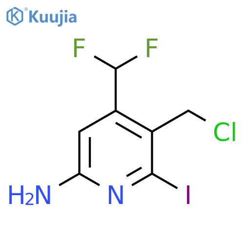 6-Amino-3-(chloromethyl)-4-(difluoromethyl)-2-iodopyridine structure