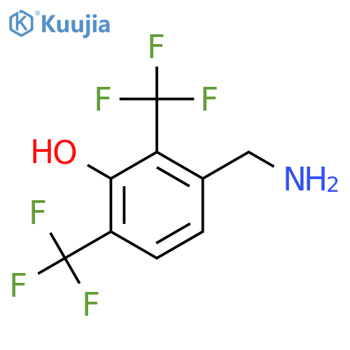 2,4-Bis(trifluoromethyl)-3-hydroxybenzylamine structure