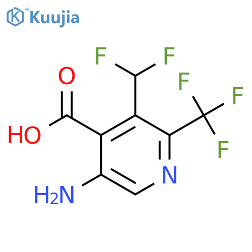 5-Amino-3-(difluoromethyl)-2-(trifluoromethyl)pyridine-4-carboxylic acid structure