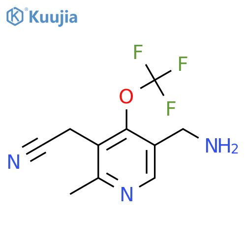 5-(Aminomethyl)-2-methyl-4-(trifluoromethoxy)pyridine-3-acetonitrile structure