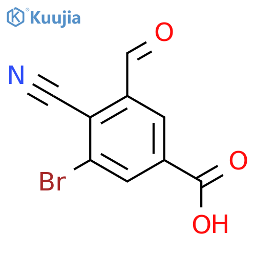 3-Bromo-4-cyano-5-formylbenzoic acid structure