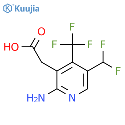 2-Amino-5-(difluoromethyl)-4-(trifluoromethyl)pyridine-3-acetic acid structure