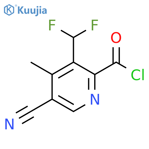 5-Cyano-3-(difluoromethyl)-4-methylpyridine-2-carbonyl chloride structure