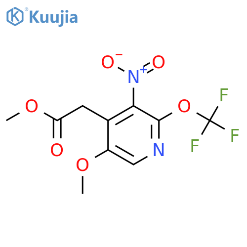 Methyl 5-methoxy-3-nitro-2-(trifluoromethoxy)pyridine-4-acetate structure