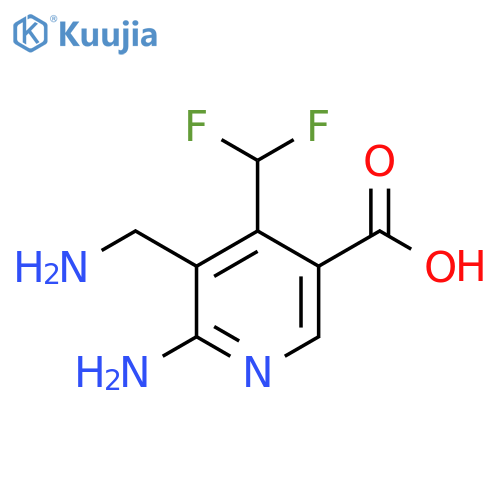 2-Amino-3-(aminomethyl)-4-(difluoromethyl)pyridine-5-carboxylic acid structure