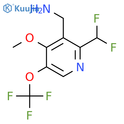 3-(Aminomethyl)-2-(difluoromethyl)-4-methoxy-5-(trifluoromethoxy)pyridine structure