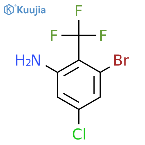 3-Bromo-5-chloro-2-(trifluoromethyl)aniline structure