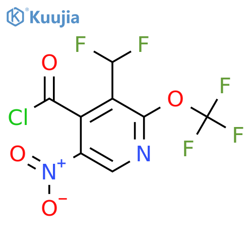 3-(Difluoromethyl)-5-nitro-2-(trifluoromethoxy)pyridine-4-carbonyl chloride structure