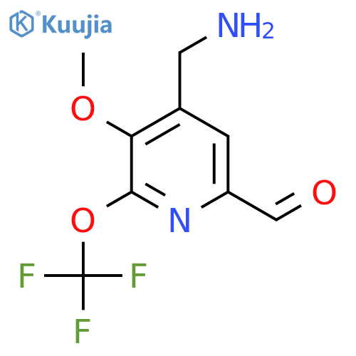 4-(Aminomethyl)-3-methoxy-2-(trifluoromethoxy)pyridine-6-carboxaldehyde structure