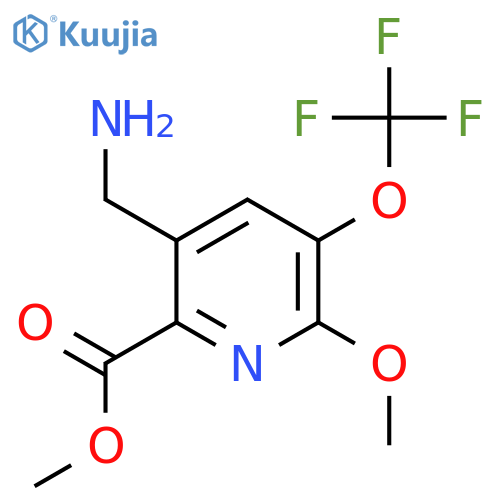 Methyl 5-(aminomethyl)-2-methoxy-3-(trifluoromethoxy)pyridine-6-carboxylate structure