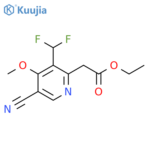 Ethyl 5-cyano-3-(difluoromethyl)-4-methoxypyridine-2-acetate structure