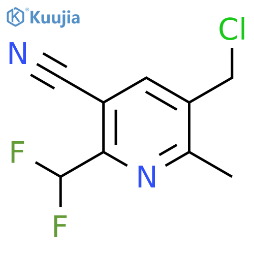 3-(Chloromethyl)-5-cyano-6-(difluoromethyl)-2-methylpyridine structure