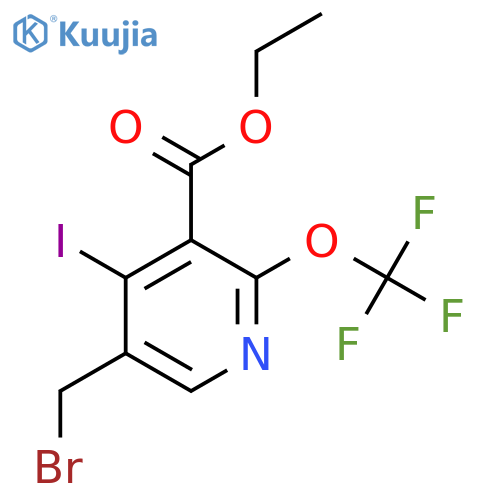 Ethyl 5-(bromomethyl)-4-iodo-2-(trifluoromethoxy)pyridine-3-carboxylate structure