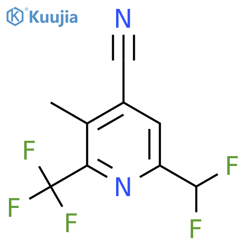 4-Cyano-6-(difluoromethyl)-3-methyl-2-(trifluoromethyl)pyridine structure